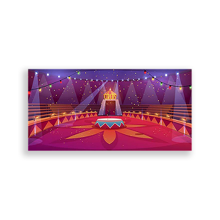 Capa Painel Retangular Sublimado - Circo