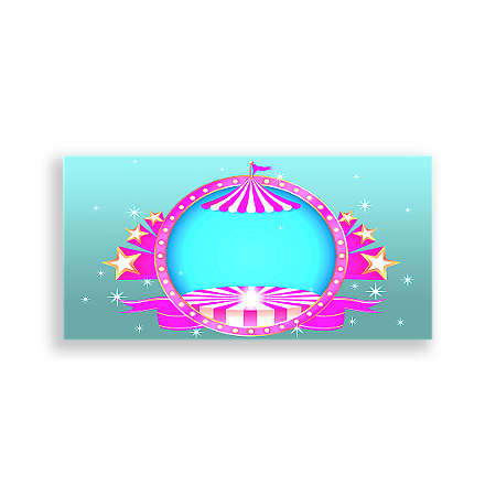 Capa Painel Retangular Sublimado - Circo Rosa