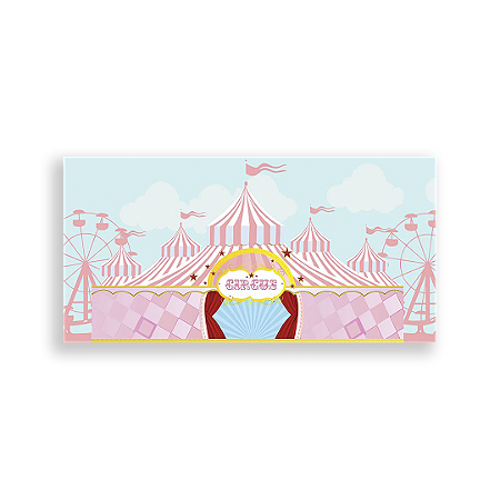 Capa Painel Retangular Sublimado - Circo Rosa