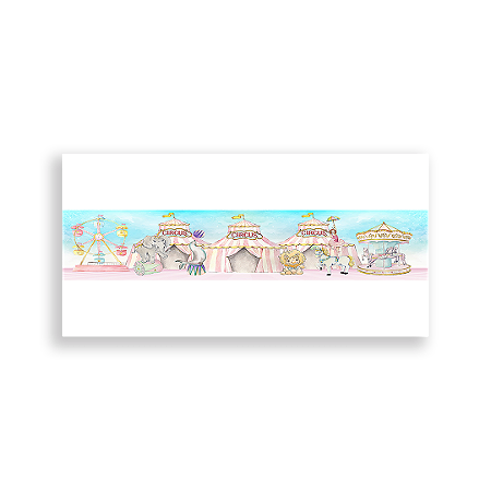 Capa Painel Retangular Sublimado - Circo Rosa