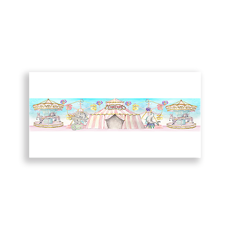 Capa Painel Retangular Sublimado - Circo Rosa
