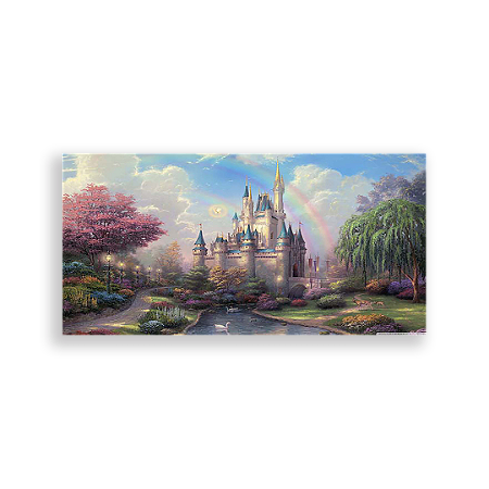 Capa Painel Retangular Sublimado - Disney Castelos