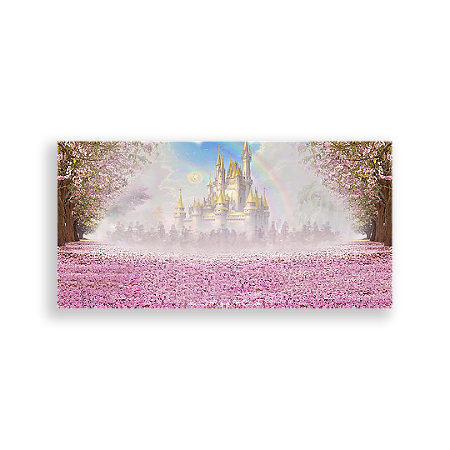 Capa Painel Retangular Sublimado - Disney Castelos