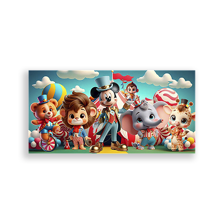Capa Painel Retangular Sublimado - Disney Circo