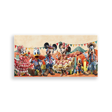 Capa Painel Retangular Sublimado - Disney Festa Junina