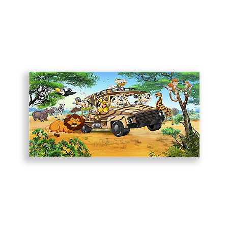 Capa Painel Retangular Sublimado - Disney Safari