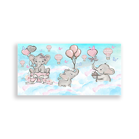 Capa Painel Retangular Sublimado - Elefantinhos