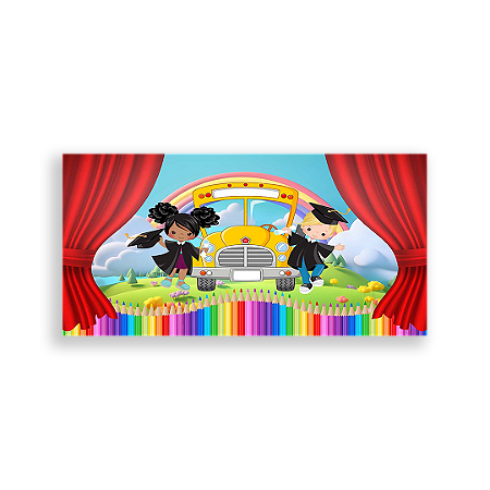 Capa Painel Retangular Sublimado - Escola
