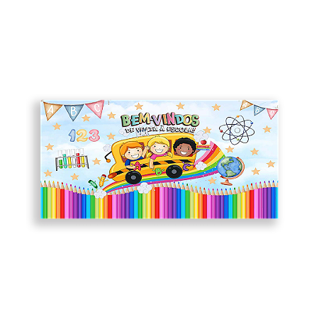 Capa Painel Retangular Sublimado - Escola