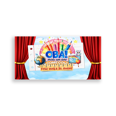 Capa Painel Retangular Sublimado - Escola