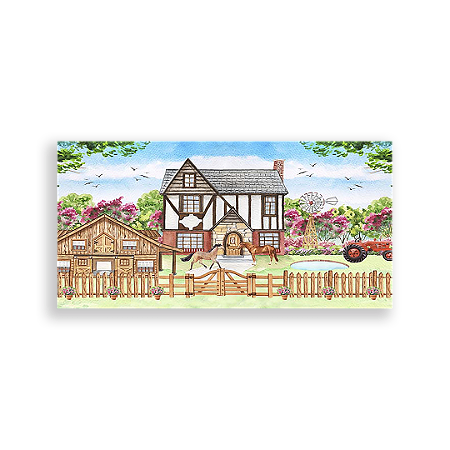 Capa Painel Retangular Sublimado - Fazenda