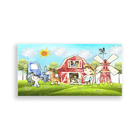 Capa Painel Retangular Sublimado - Fazenda