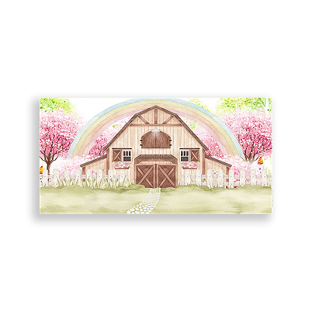 Capa Painel Retangular Sublimado - Fazenda Rosa