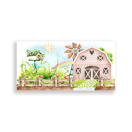 Capa Painel Retangular Sublimado - Fazenda Rosa