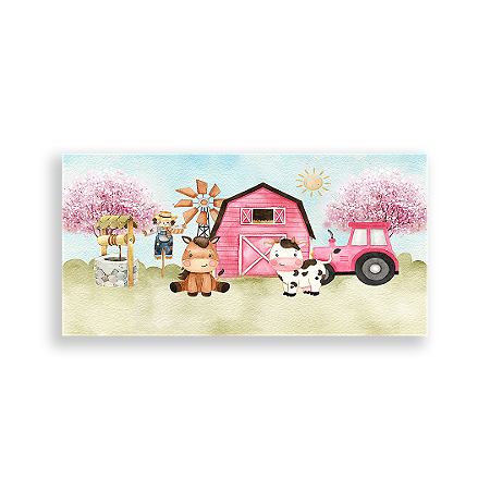 Capa Painel Retangular Sublimado - Fazenda Rosa