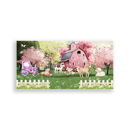 Capa Painel Retangular Sublimado - Fazenda Rosa