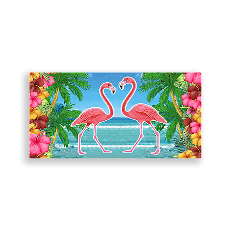 Capa Painel Retangular Sublimado - Flamingos