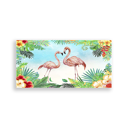Capa Painel Retangular Sublimado - Flamingos
