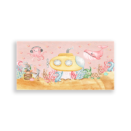 Capa Painel Retangular Sublimado - Fundo Do Mar