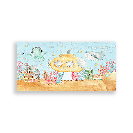 Capa Painel Retangular Sublimado - Fundo Do Mar