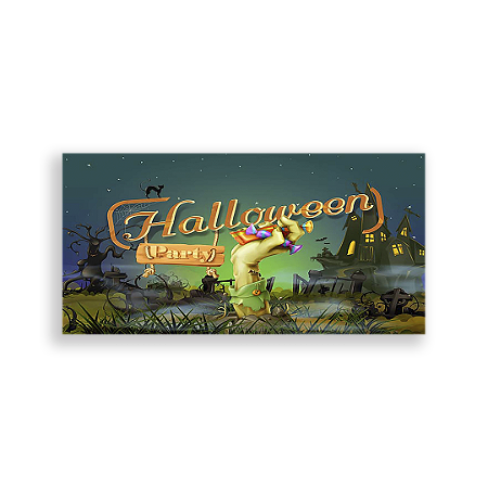 Capa Painel Retangular Sublimado - Dia das Bruxas Halloween