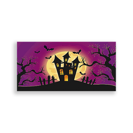 Capa Painel Retangular Sublimado - Dia das Bruxas Halloween