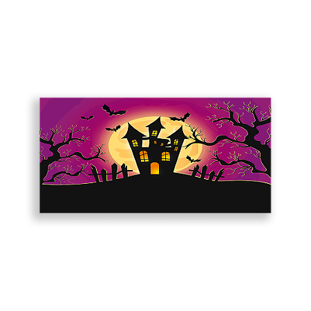 Capa Painel Retangular Sublimado - Dia das Bruxas Halloween
