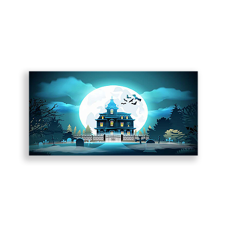 Capa Painel Retangular Sublimado - Dia das Bruxas Halloween