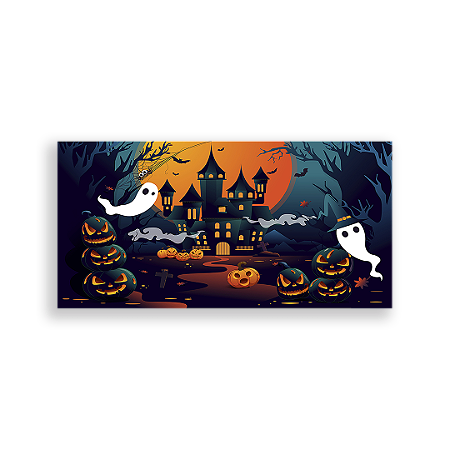 Capa Painel Retangular Sublimado - Dia das Bruxas Halloween