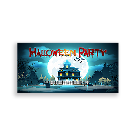 Capa Painel Retangular Sublimado - Dia das Bruxas Halloween