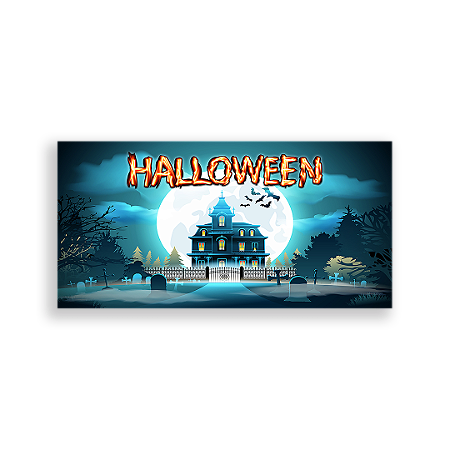 Capa Painel Retangular Sublimado - Dia das Bruxas Halloween