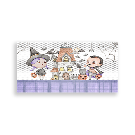 Capa Painel Retangular Sublimado - Dia das Bruxas Halloween