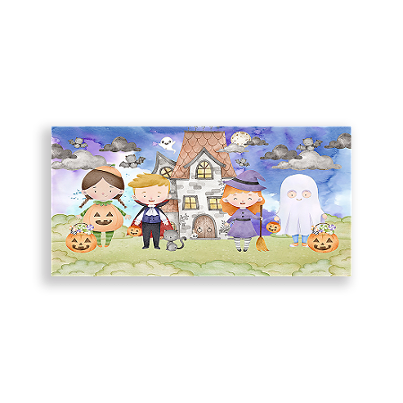 Capa Painel Retangular Sublimado - Dia das Bruxas Halloween