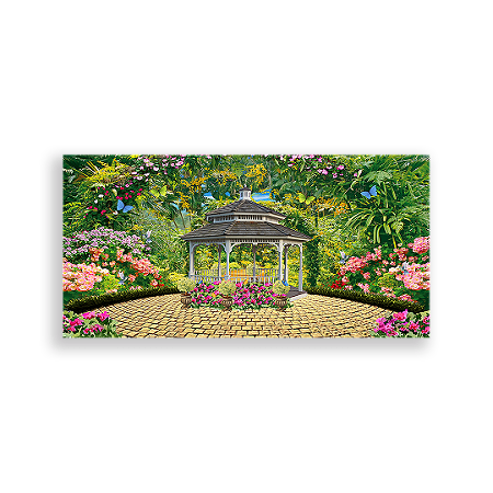 Capa Painel Retangular Sublimado - Jardim