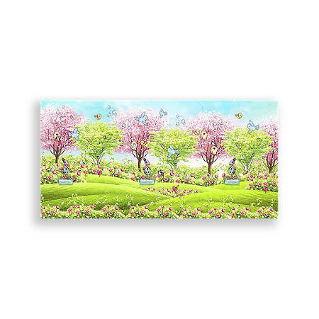 Capa Painel Retangular Sublimado - Jardim Dos Passaros