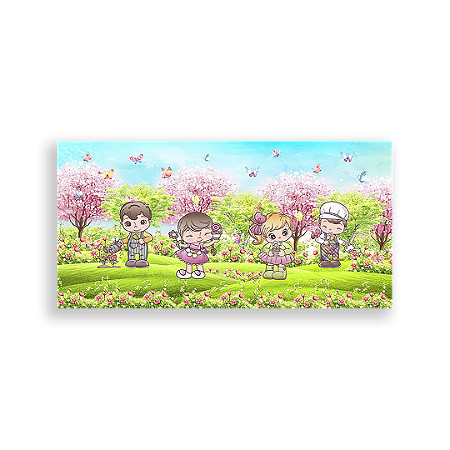 Capa Painel Retangular Sublimado - Jardim Encantado