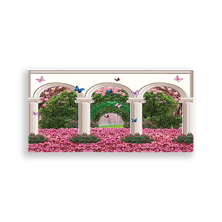 Capa Painel Retangular Sublimado - Jardim Encantado