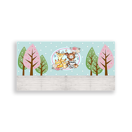 Capa Painel Retangular Sublimado - Jardim Encantado