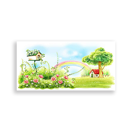 Capa Painel Retangular Sublimado - Jardim Encantado