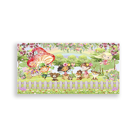 Capa Painel Retangular Sublimado - Jardim Encantado