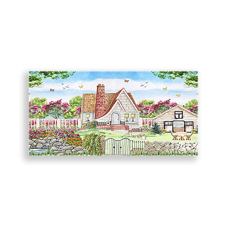 Capa Painel Retangular Sublimado - Jardim Encantado