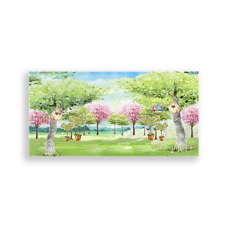 Capa Painel Retangular Sublimado - Jardim Encantado