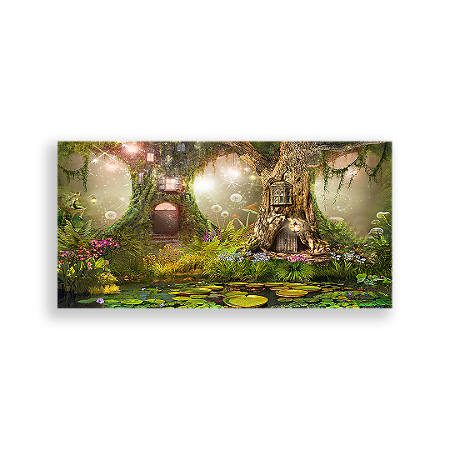 Capa Painel Retangular Sublimado - Jardim Encantado