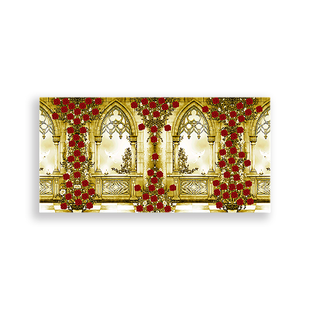 Capa Painel Retangular Sublimado - Jardim Encantado