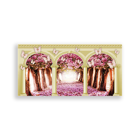 Capa Painel Retangular Sublimado - Jardim Encantado