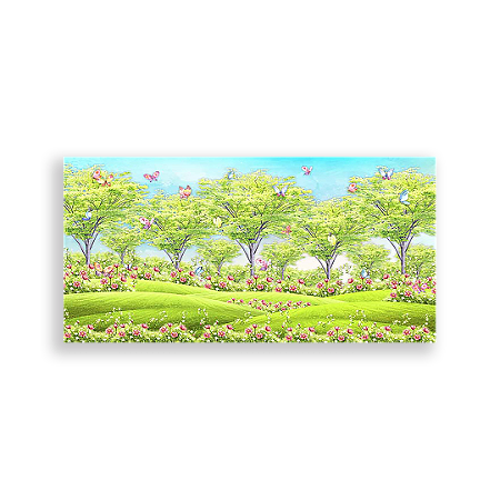 Capa Painel Retangular Sublimado - Jardim Encantado