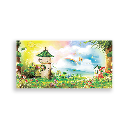 Capa Painel Retangular Sublimado - Jardim Encantado