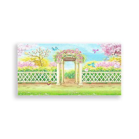 Capa Painel Retangular Sublimado - Jardim Encantado
