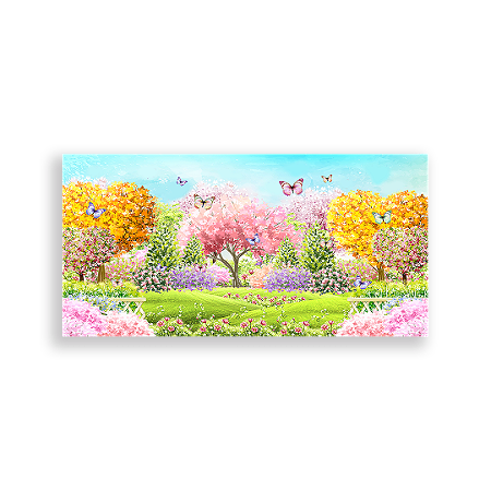 Capa Painel Retangular Sublimado - Jardim Encantado