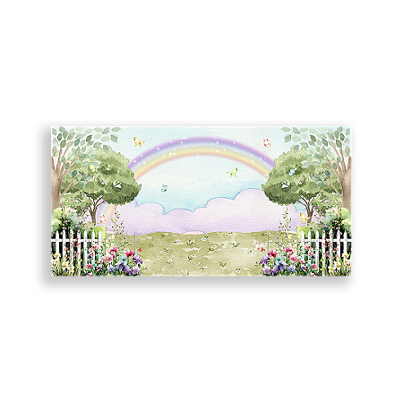 Capa Painel Retangular Sublimado - Jardim Encantado